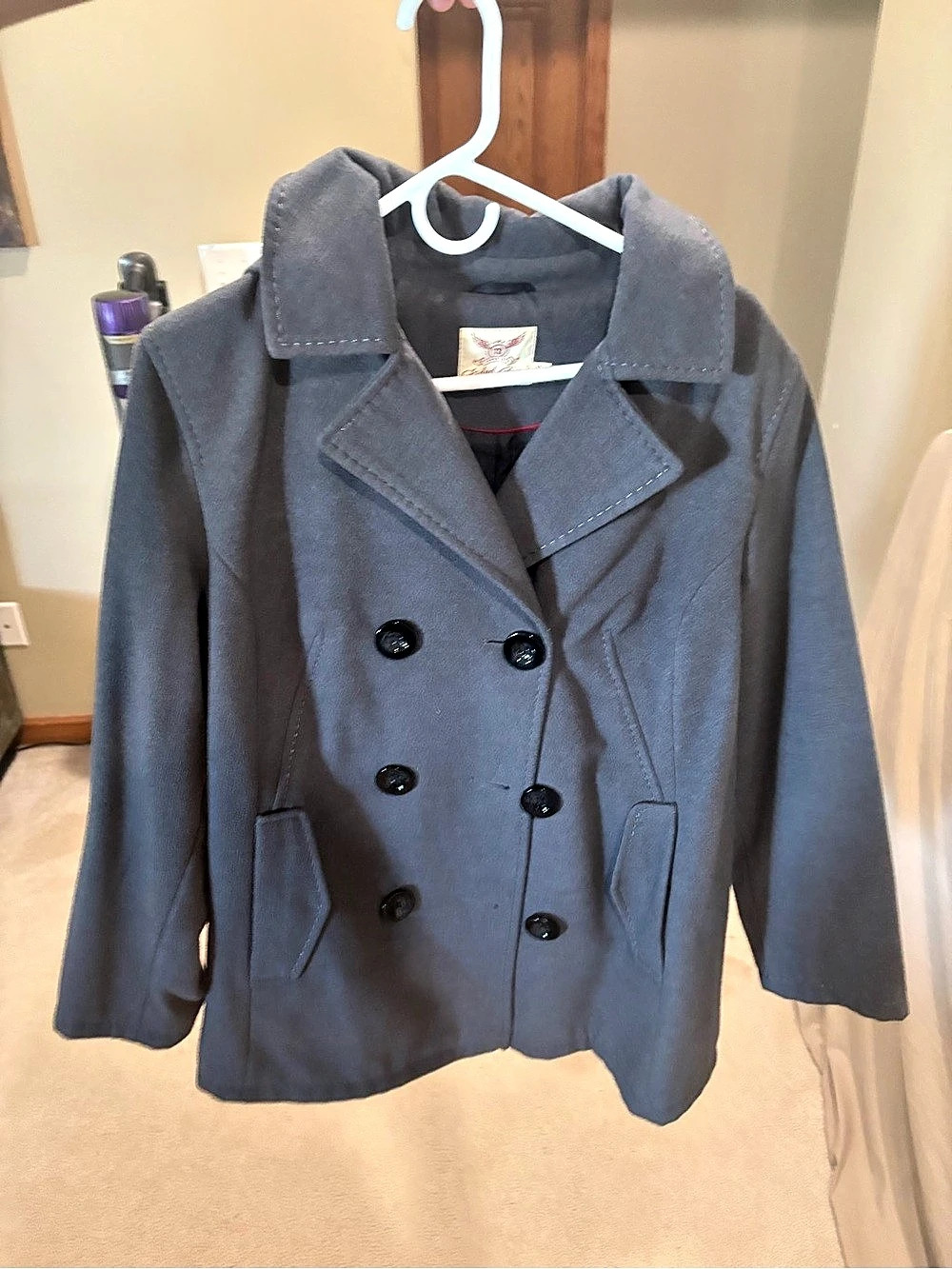 Faded Glory Women's Pea Coat Gray Size 1X (16W)